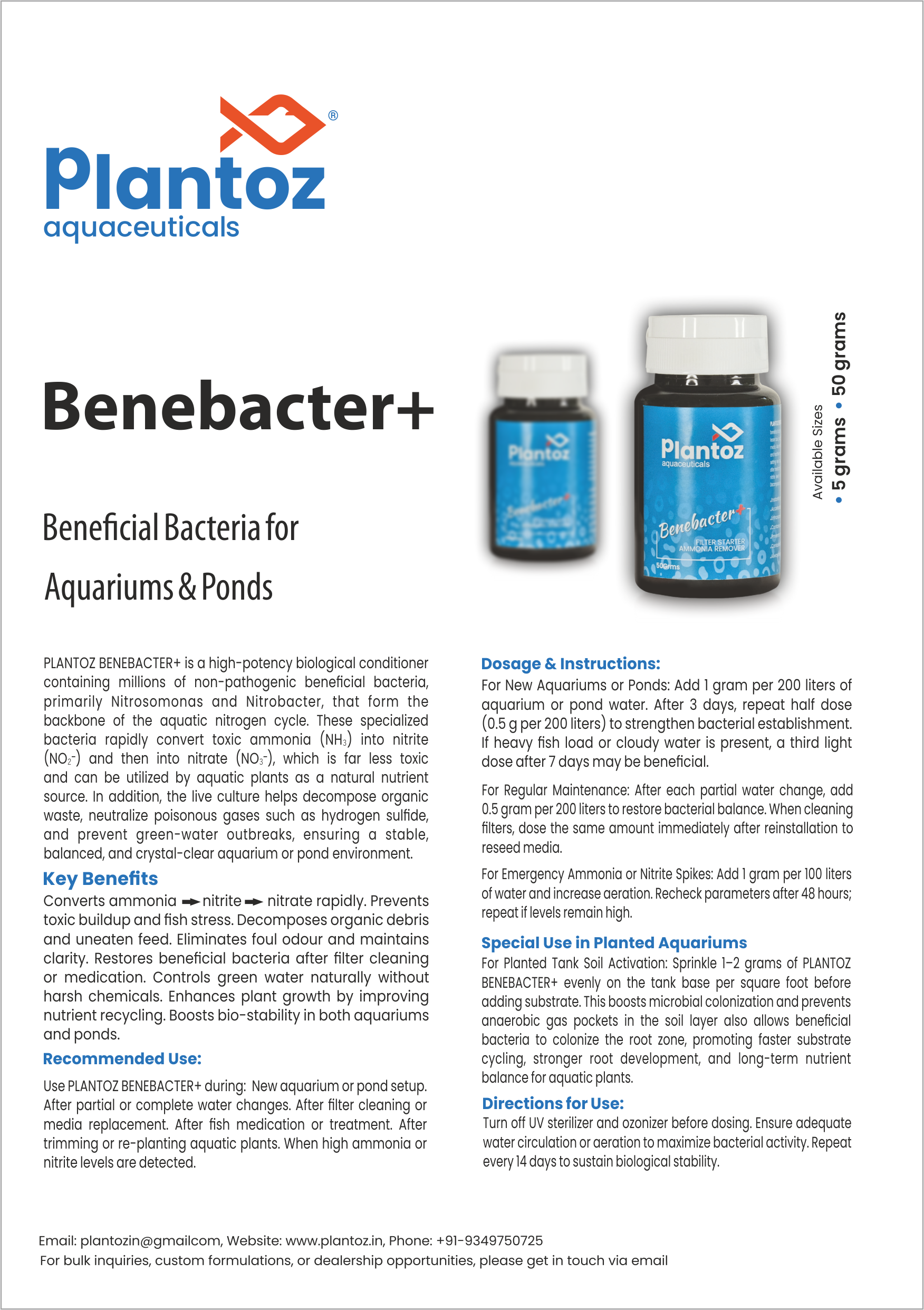 BENEBACTER + 50 Grams BOTTLE